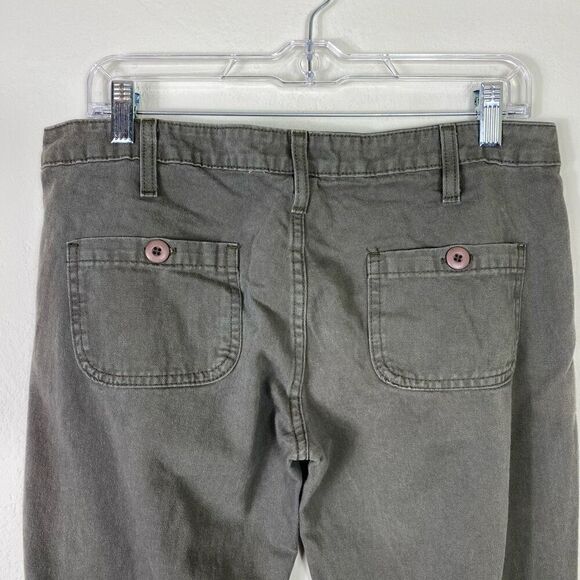 Vintage y2k Truck Jeans Olive Drab Low Rise Wide Leg Flare Jeans Size 11/12 - Picture 4 of 6